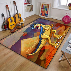 Dinosaur Happy Land Floor Mats For Bedroom Children's Room Sofa Mat Easy Care Floor Mats