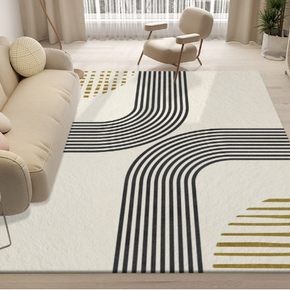 Lovely Simple Pattern Faux Cashmere Rugs For Living Room Bedroom Bedside Rugs Anti-slip Foot Mats