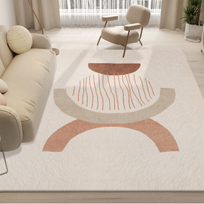 Lovely Simple Pattern Faux Cashmere Rugs For Living Room Bedroom Bedside Rugs Anti-slip Foot Mats