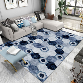 Imitation Animal Fur Geometric Patterns Creative Carpets For Dining Room Bedroom