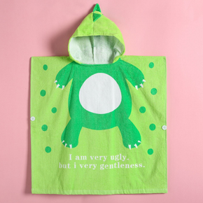 Comfortable Skin-friendly Cosy Green Dinosaur Bathrobe Beach Baby Children Towels 01