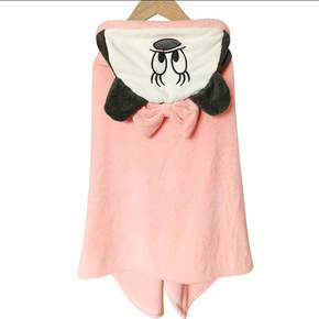 Disney Comfortable Skin-friendly Cosy Pink Minnie Bathrobe Beach Baby Children Towels