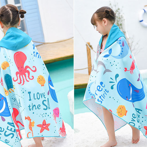 Comfortable Skin-friendly Cosy Cartoon Bathrobe Beach Baby Children Towels