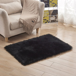 Modern Faux Sheepskin Fur Shaggy Area Rugs Plush Bedside Rugs For the Bedroom Hall Living Room