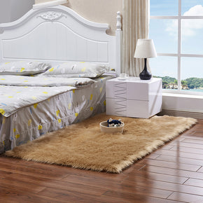 Area Rugs Modern Plush Bedside Rugs Faux Sheepskin Fur Shaggy For the Bedroom Hall Living Room