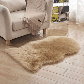 Shaggy Soft Faux Sheepskin Fur Area Rugs Irregular Shaped Plush Rugs For the Bedroom Living Room Hall Bedside