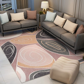 Pink Modern Simple Circle  Rugs Carpet Floormat