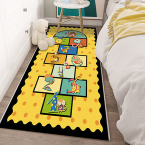 Kids Funny Hopscotch Game Floor Rug Mat Wear-Resistant Kids Play Mats Bedroom Nursery Rug Mat 03