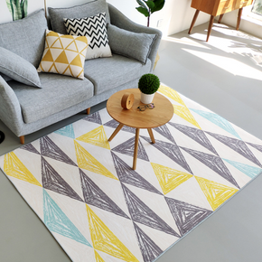 Simple Modern Geometric Triangle Patterned Rug Bedroom Living Room Sofa Rugs Floor Mat