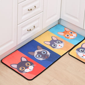 Cute Animals Patterned Entryway Doormat Runners Rugs Kitchen Bathroom Anti-skip Mats