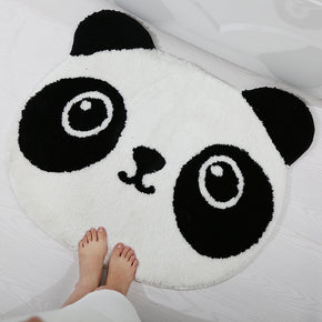 Cute Cartoon Panda Shape Kids Room Bedroom Bedside Floor Mat Bathroom Entryway Anti-skip Doormat Rugs
