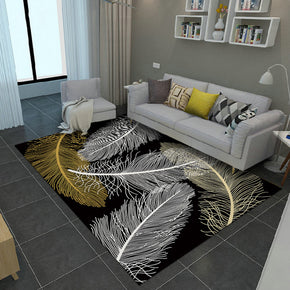 Customizable Modern Feather Patterned Anti-slip Sofa Rug Table Rug Living Room Bedroom Area Rugs
