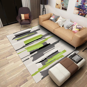 Customizable Modern Green Striped Anti-slip Sofa Rug Table Rug Living Room Bedroom Area Rugs