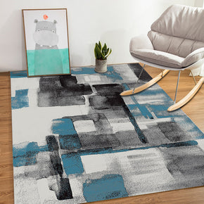 Customizable Modern Blue Black Anti-slip Sofa Rug Table Rug Living Room Bedroom Area Rugs