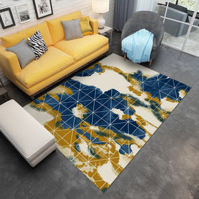 Customizable Modern Blue Patterned Anti-slip Sofa Rug Table Rug Living Room Bedroom Area Rugs