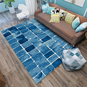 Customizable Modern Blue Patterned Anti-slip Sofa Rug Table Rug Living Room Bedroom Area Rugsa