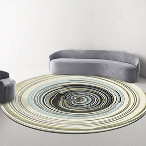 Quality Modern Universe Planet Round Luxury Carpet Striped Bedroom Floor Mat Rugs 03
