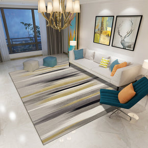 Modern Striped Printed Patterned Carpet Living Room Bedroom Office Hall Floor Mat Rugs