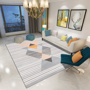 Modern Geometric Striped Printed Patterned Carpet Living Room Bedroom Office Hall Floor Mat Rugs