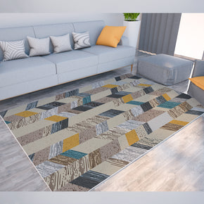 Modern Printed Geometric Pattern Carpet Living Room Bedroom Office Hall Floor Mat Rugs