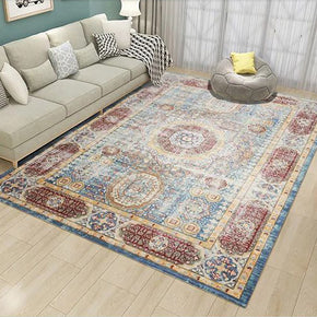 Faded Colour Printed Traditional Shaggy Vintage Patterned Area Rug for Living Room Hall Office Bedroom