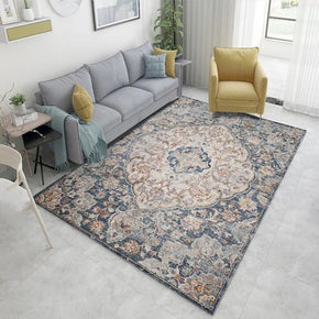 Polyester Printed Traditional Shaggy Vintage Patterned Area Rug for Living Room Hall Office Bedroom