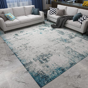 Modern Blue Plain Area Rug Abstract Carpet for Living Room Bedroom Office Hall