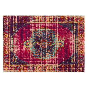 Red Blue Shaggy Traditional Patterned Rugs for the Living Room and Office