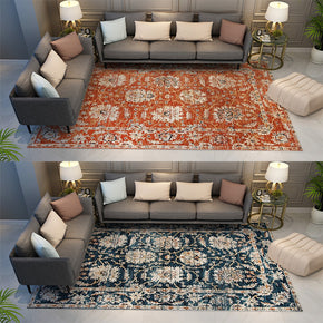 Floral Printed Pretty Traditional Plush Vintage Rugs for Living Room Dining Room Bedroom Hall