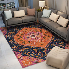 Orange Traditional Area Plush Vintage Carpets for the Hall Living Room and Bedroom