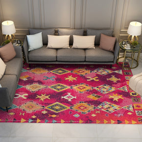 Pink Traditional Shaggy Patterned Moroccan Area Rugs for the Hall Living Room and Bedroom