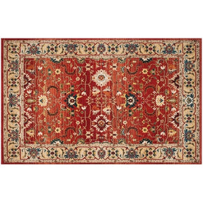 Traditional Shaggy Vintage Red Area Carpets for the Living Room Hall Bedroom