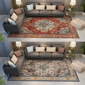 Polyester Printed Nice Traditional Plush Vintage Rugs for Living Room Dining Room Bedroom Hall