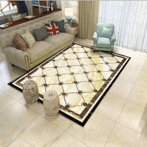 Modern Black Plaid Carpets for Lobby Bedroom Sofa Rugs