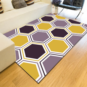Modern Purple Geometric Rugs for Living Room Office Bedroom Sofa