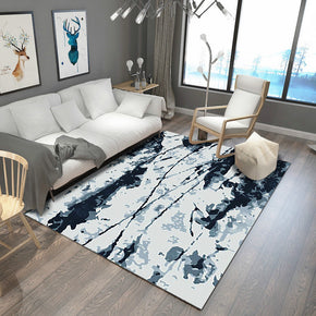 Black and White Simple Modern Carpet for Bedroom Office Living Room Kitchen