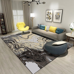 Black and Yellow Simple Printing and Dyeing Modern Carpet for Bedroom Office Living Room and Kitchen