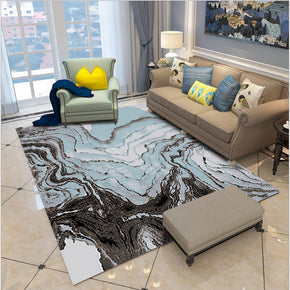 Blue Simple Printing and Dyeing Modern Carpet for Bedroom Office Living Room and Kitchen