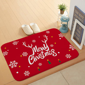 Merry Christmas Holiday Door Mat Kitchen Entryway Bathroom Christmas Decorations Gift Floormats