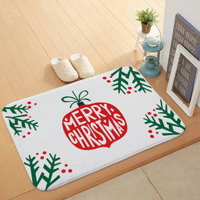 White Merry Christmas Holiday Door Mat Kitchen Entryway Bathroom Christmas Decorations Gift Floor mats