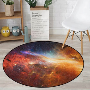 Planet Modern Round Rugs Pattern for Living Room Bedroom Kitchen Hall