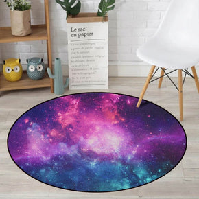 Planet Modern Purple Rugs Circle Patterned for Living Room Bedroom Hall