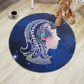 12 Zodiac Constellations - Virgo Patterned Round Area Rugs Hanging Chair Cushion Kids Room Bedroom Floor Mats