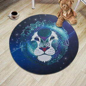 12 Zodiac Constellations - Leo Patterned Round Area Rugs Hanging Chair Cushion Kids Room Bedroom Floor Mats