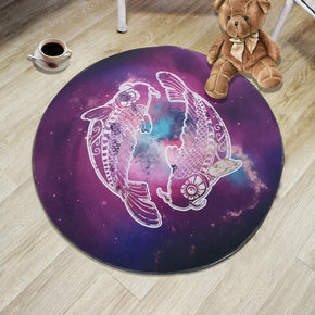 12 Zodiac Constellations - Pisces Patterned Round Area Rugs Hanging Chair Cushion Kids Room Bedroom Floor Mats