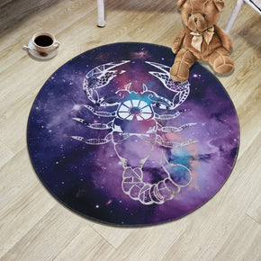 12 Zodiac Constellations - Scorpio Patterned Round Area Rugs Hanging Chair Cushion Kids Room Bedroom Floor Mats