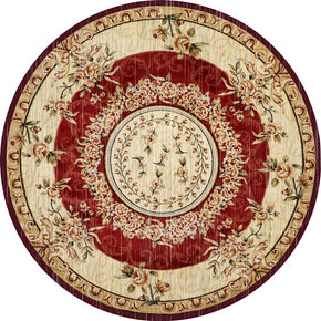 Beautiful Traditional Round Printed Patterned Style Rugs Living Room Bedroom Office Anti-slip Area Floor Mats