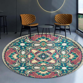 Round Vintage Style Traditional Patterned Rugs for the Living Room Bedroom Kitchen