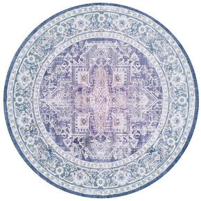 Simple Traditional Patterned Rugs Style Round Vintage Carpets for the Living Room Bedroom Kitchen Hall