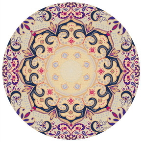 Traditional Floral Patterned Rugs Style Round Vintage Carpets for the Living Room Bedroom Hall